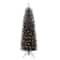 6.5ft. Pre-Lit Black Pencil Fraser Fir Artificial Christmas Tree, Clear Lights
